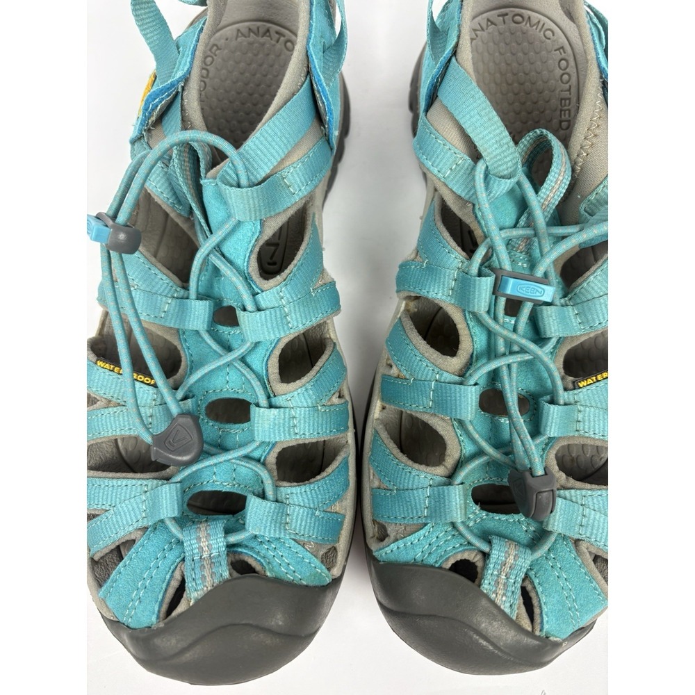 Keen Whisper Outdoor Closed Toe Sport Sandals Womens 9 Teal Gray Bungee - Picture 6 of 15